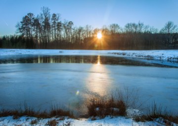 Winter sunset in Greensboro, NC. 2016.