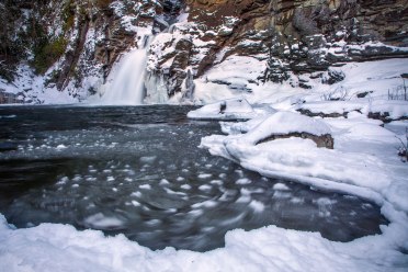 Ice swirls at Linville Falls, NC. 1/25/16