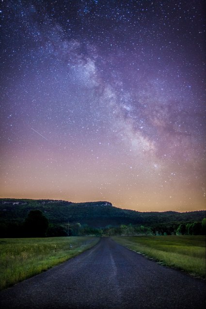 Milky Way above Hanging Rock, in NC. From mid May 2016.