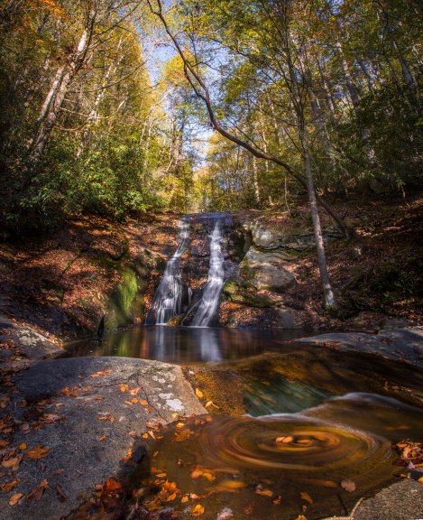 Autumn, windows creek falls, North Carolina, Stone Mountain